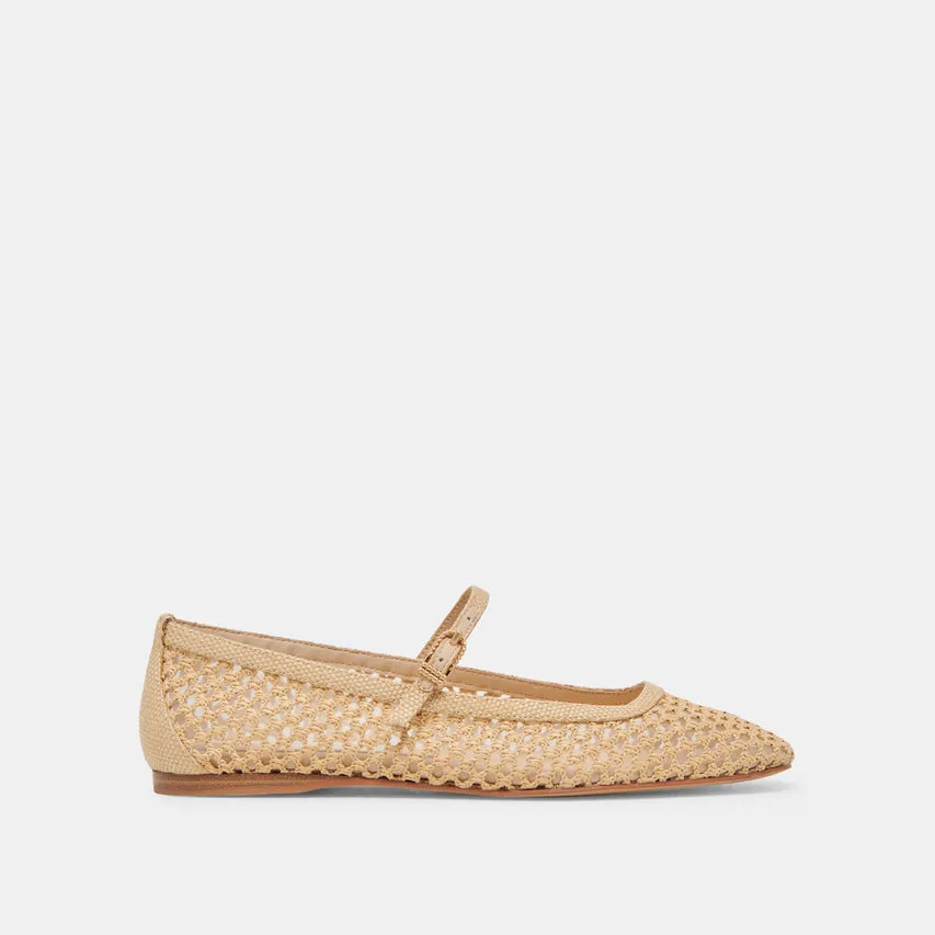 Reyes Natural Woven Raffia Ballet Flat