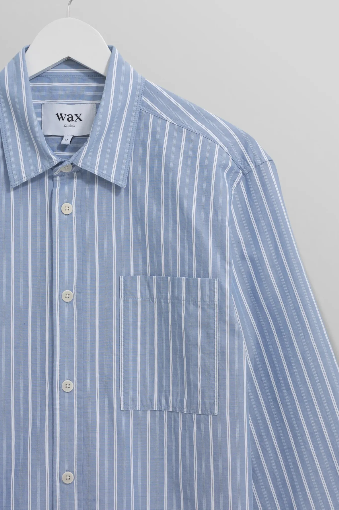 ROVE LS POPLIN STRIPE SHIRT - BLUE