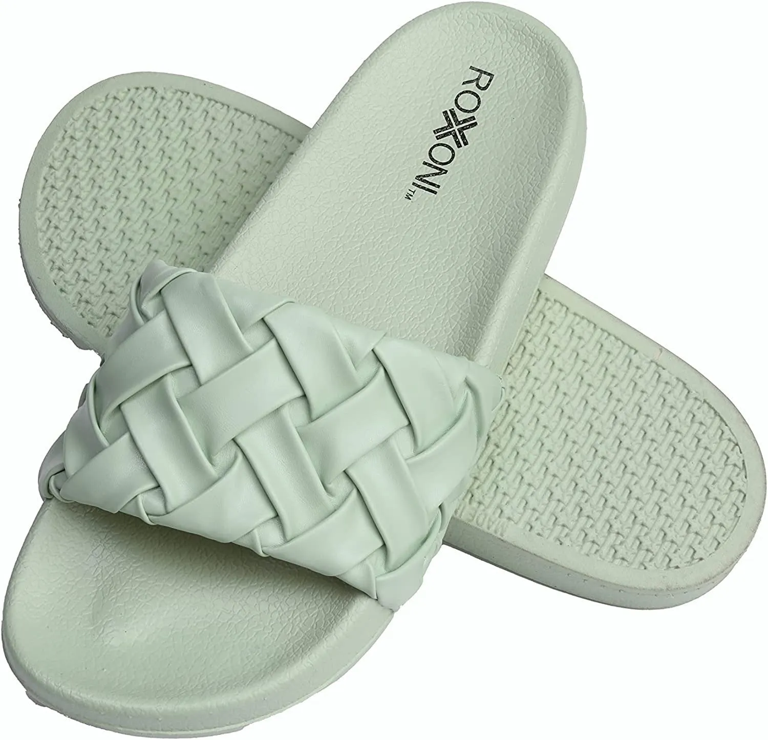 Roxoni Trendy Slides for Women – Comfort & Unmatched Luxury – Stylish Braided Strap Pattern