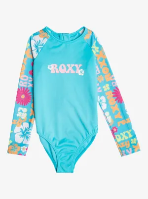 Roxy Girls Flower Vintage Power Long Sleeve One-Piece Rashguard
