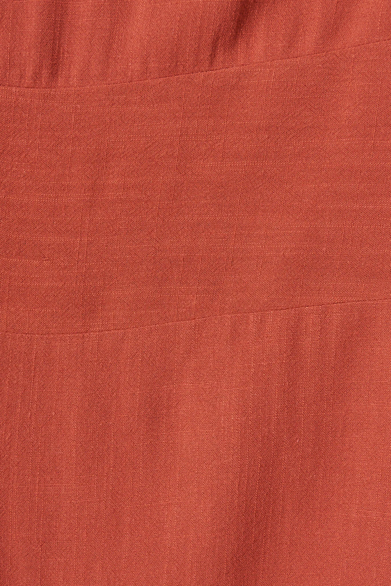 Rust Linen Blend Midi Dress by Mary