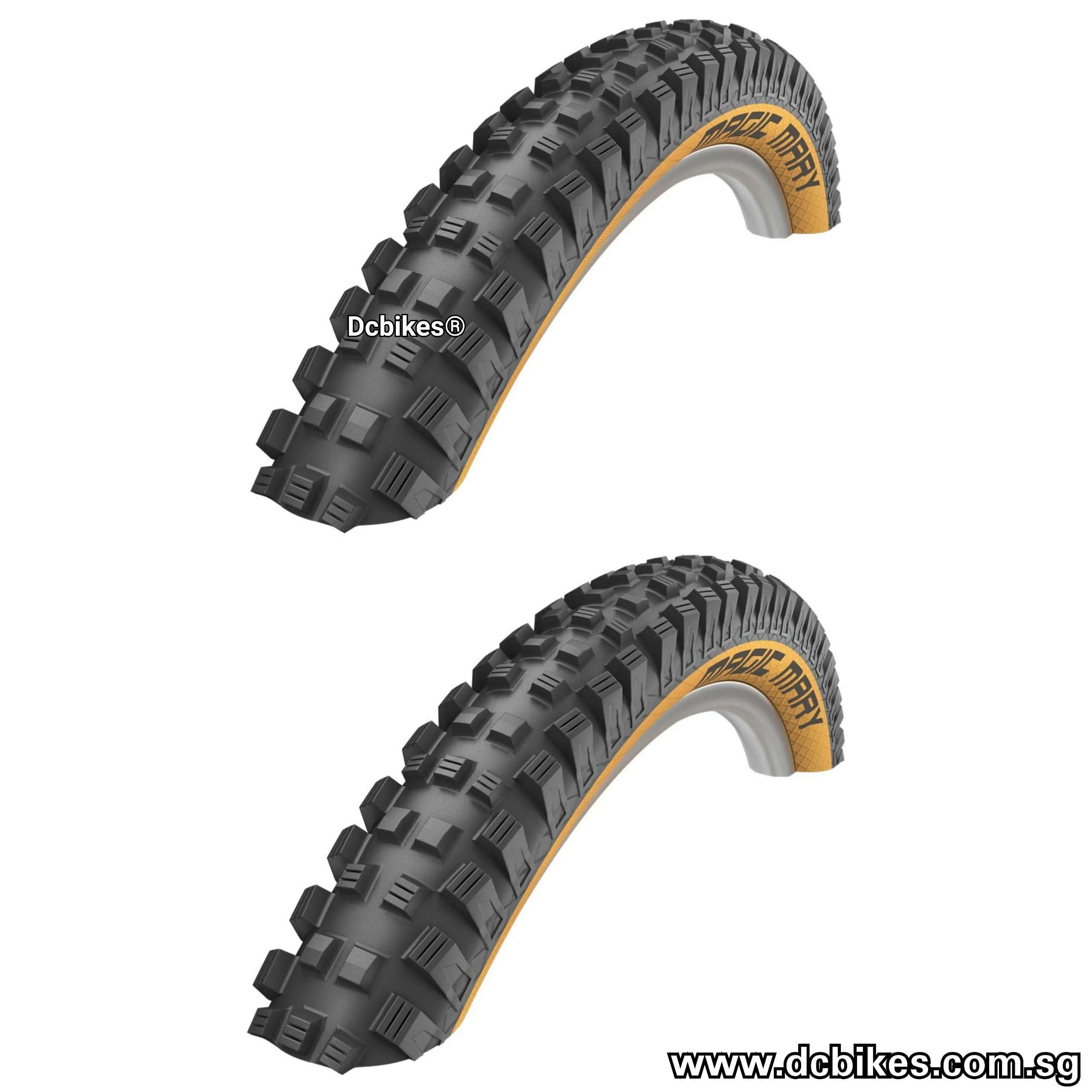 Schwalbe 27.5 | 29 X 2.35/2.4 Magic Mary Skinwall Evo MTB AddixSoft SuperGravity Tubeless Ready Folding Tyres (1 Tire)
