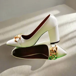 Shackle-II White women court shoes