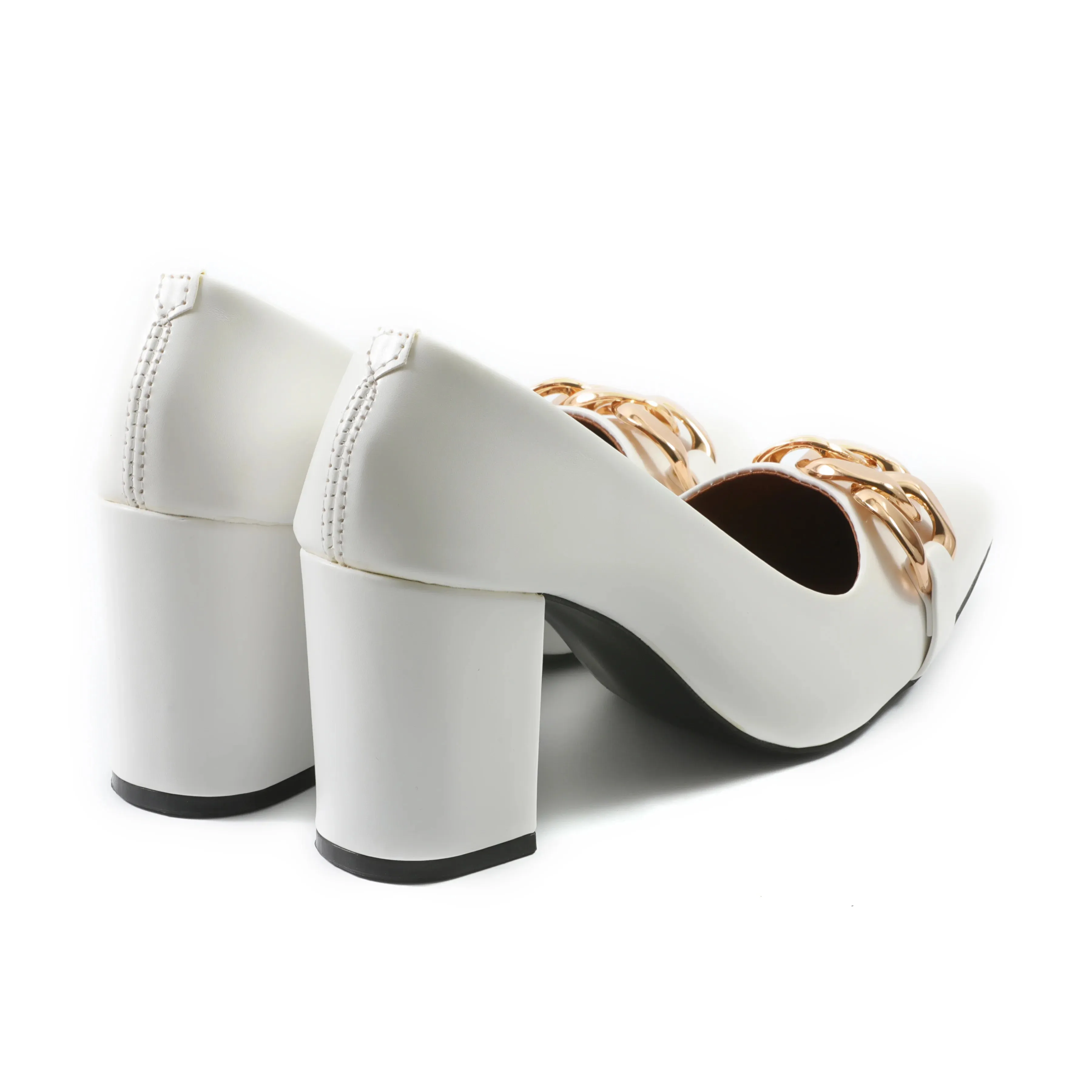 Shackle-II White women court shoes