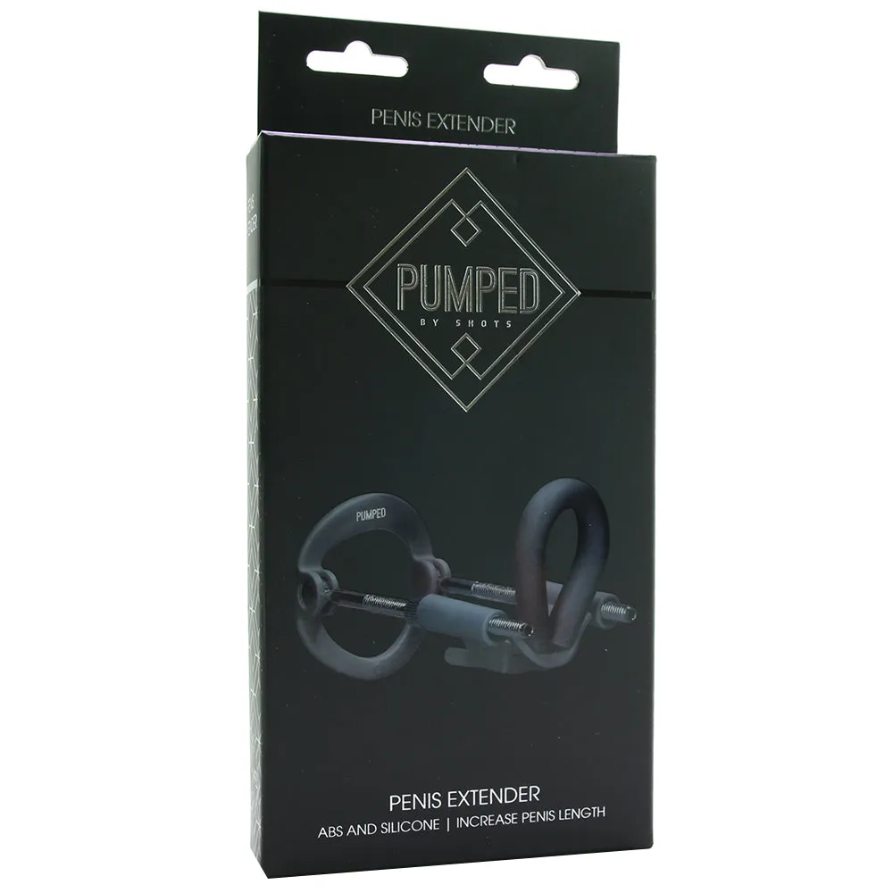 Shots Pumped Silicone & ABS Penis Extender Black