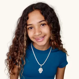 Silver Hamsa Tennis Necklace