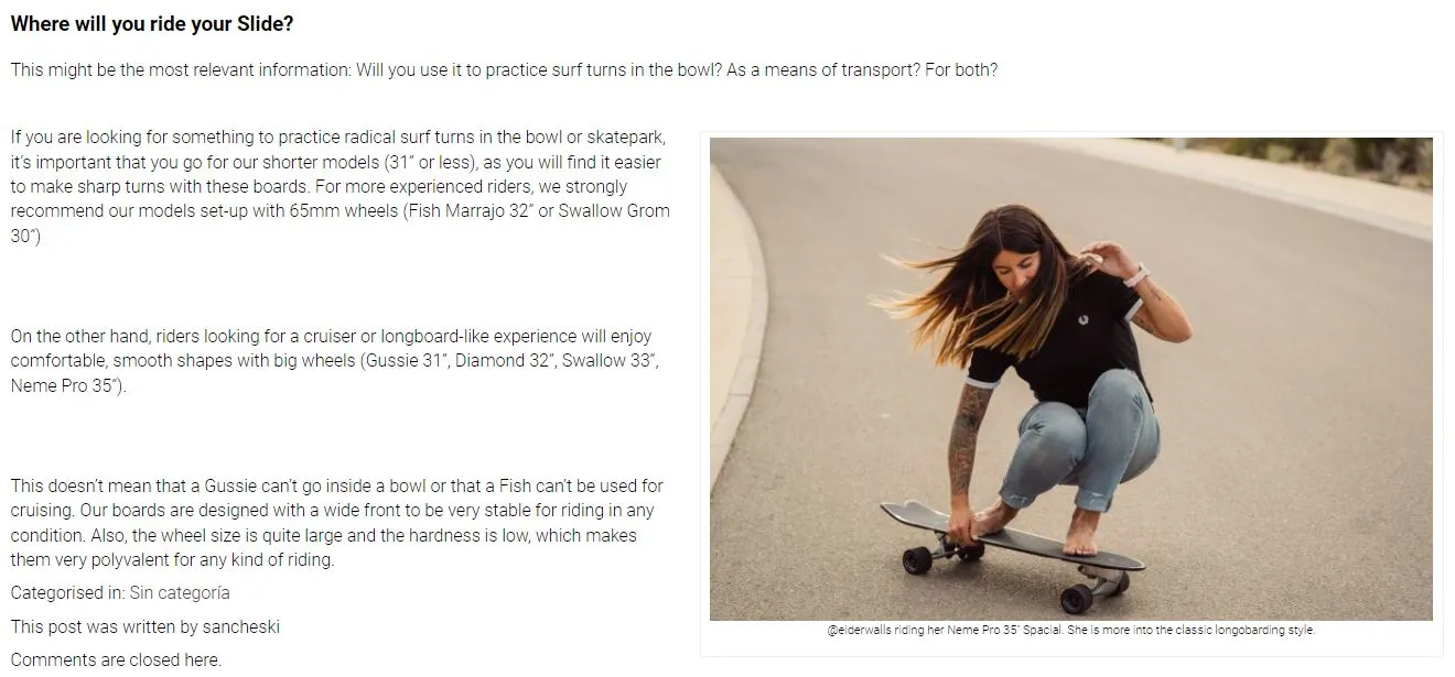 SLIDE SURF SKATE FISH PAVONES 32"