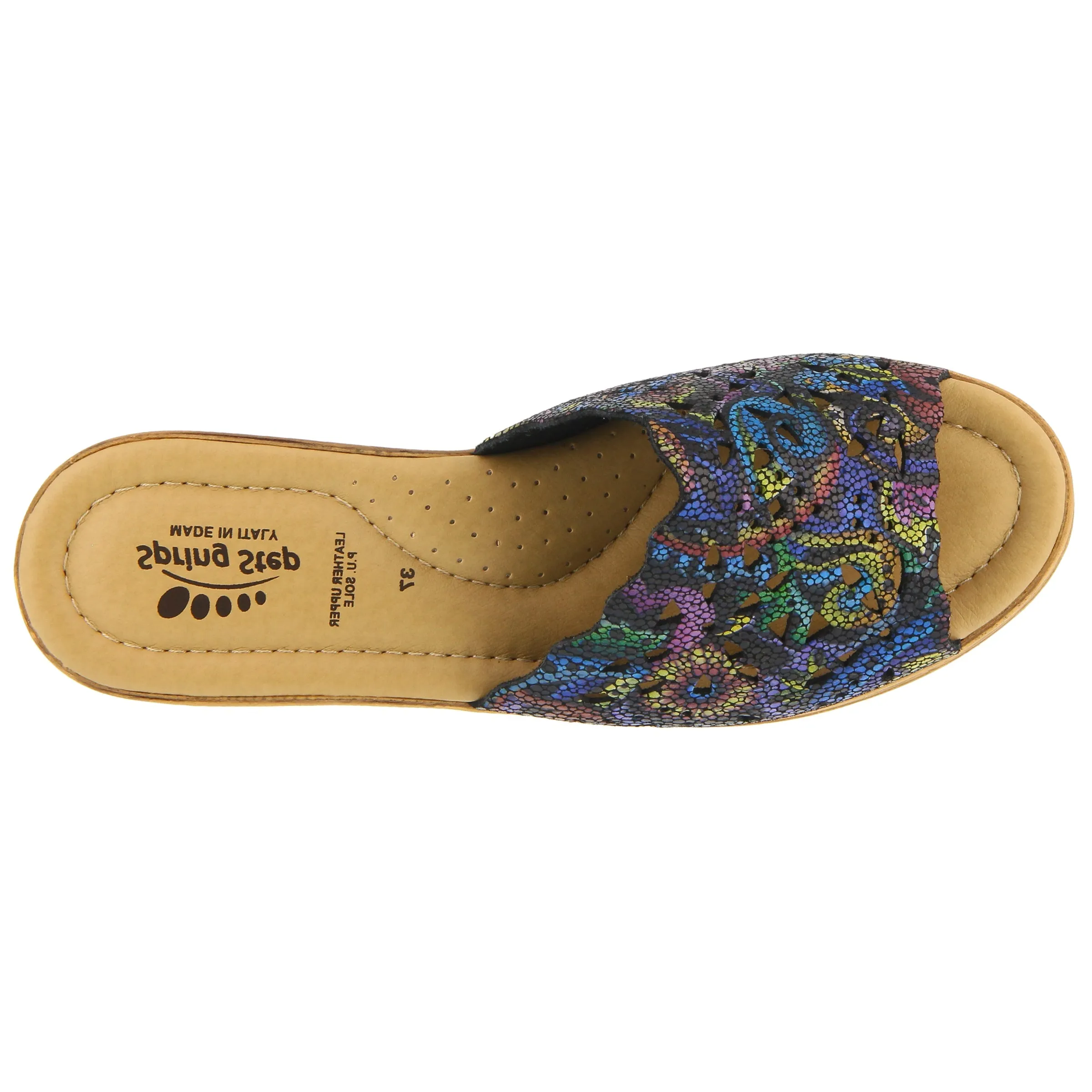 Spring Step Shoes Estella Slide Sandal Women’s Leather Wedge