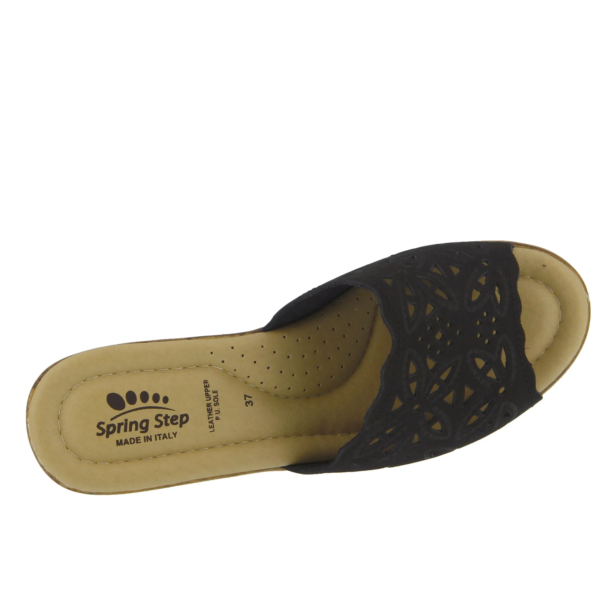 Spring Step Shoes Estella Slide Sandal Women’s Leather Wedge