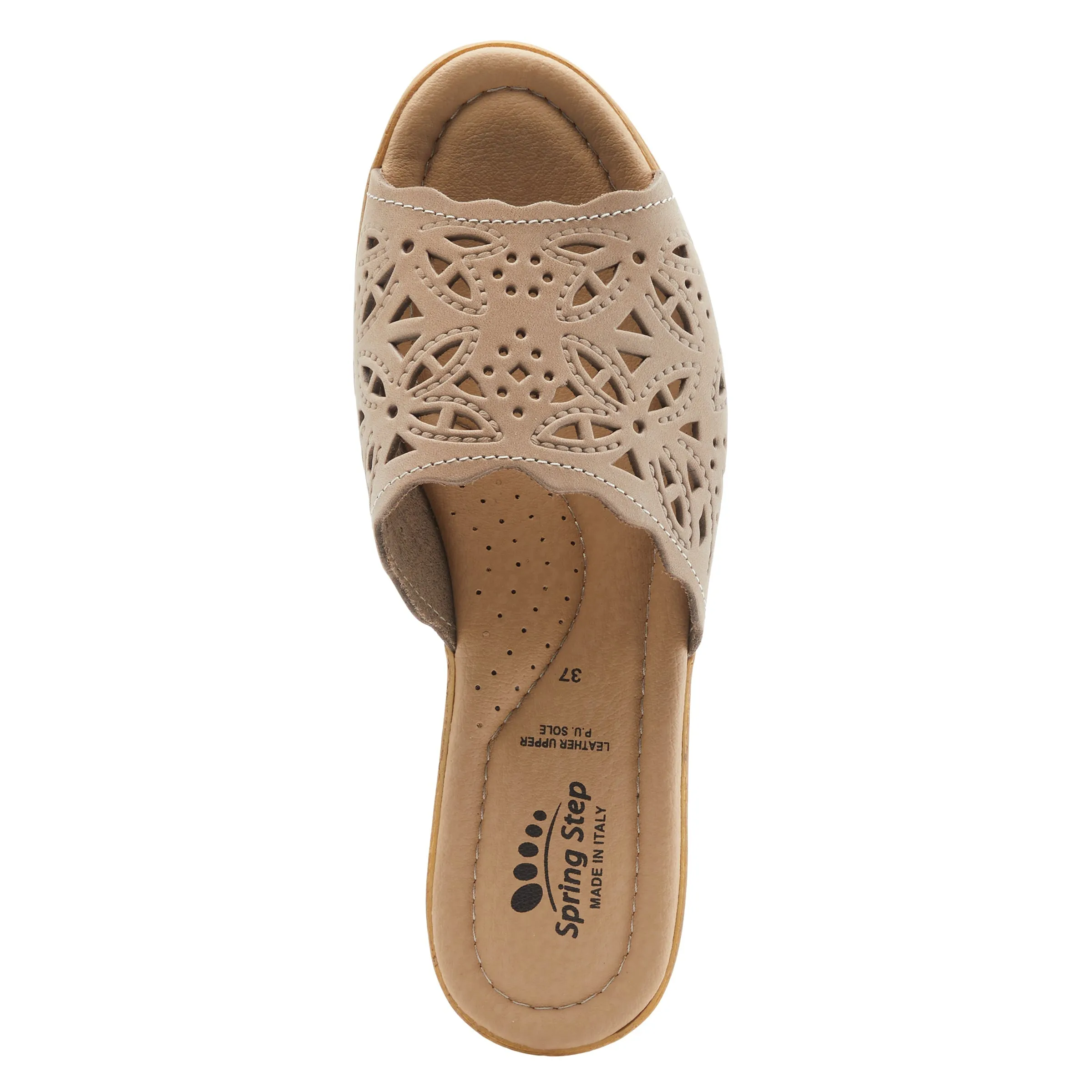 Spring Step Shoes Estella Slide Sandal Women’s Leather Wedge