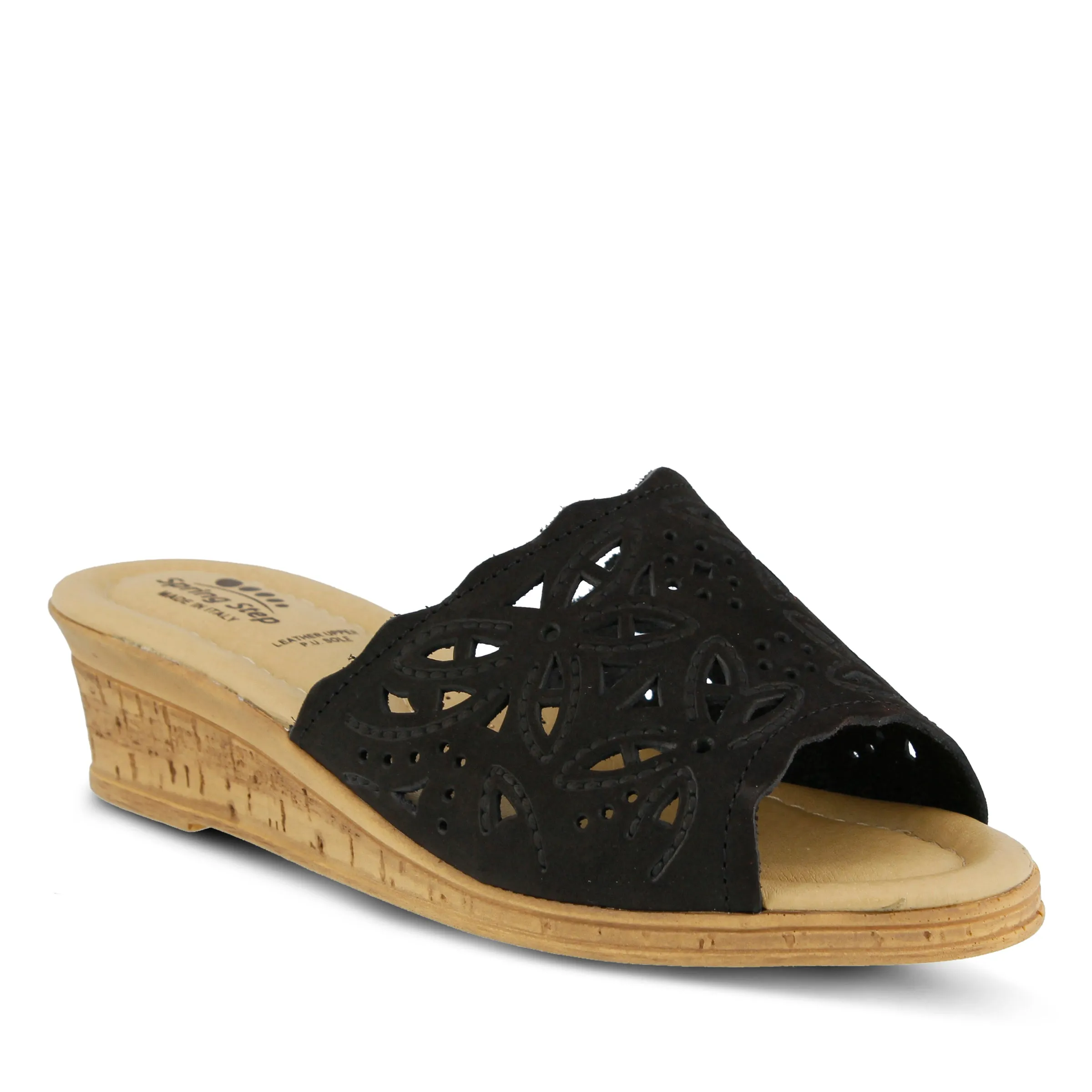 Spring Step Shoes Estella Slide Sandal Women’s Leather Wedge