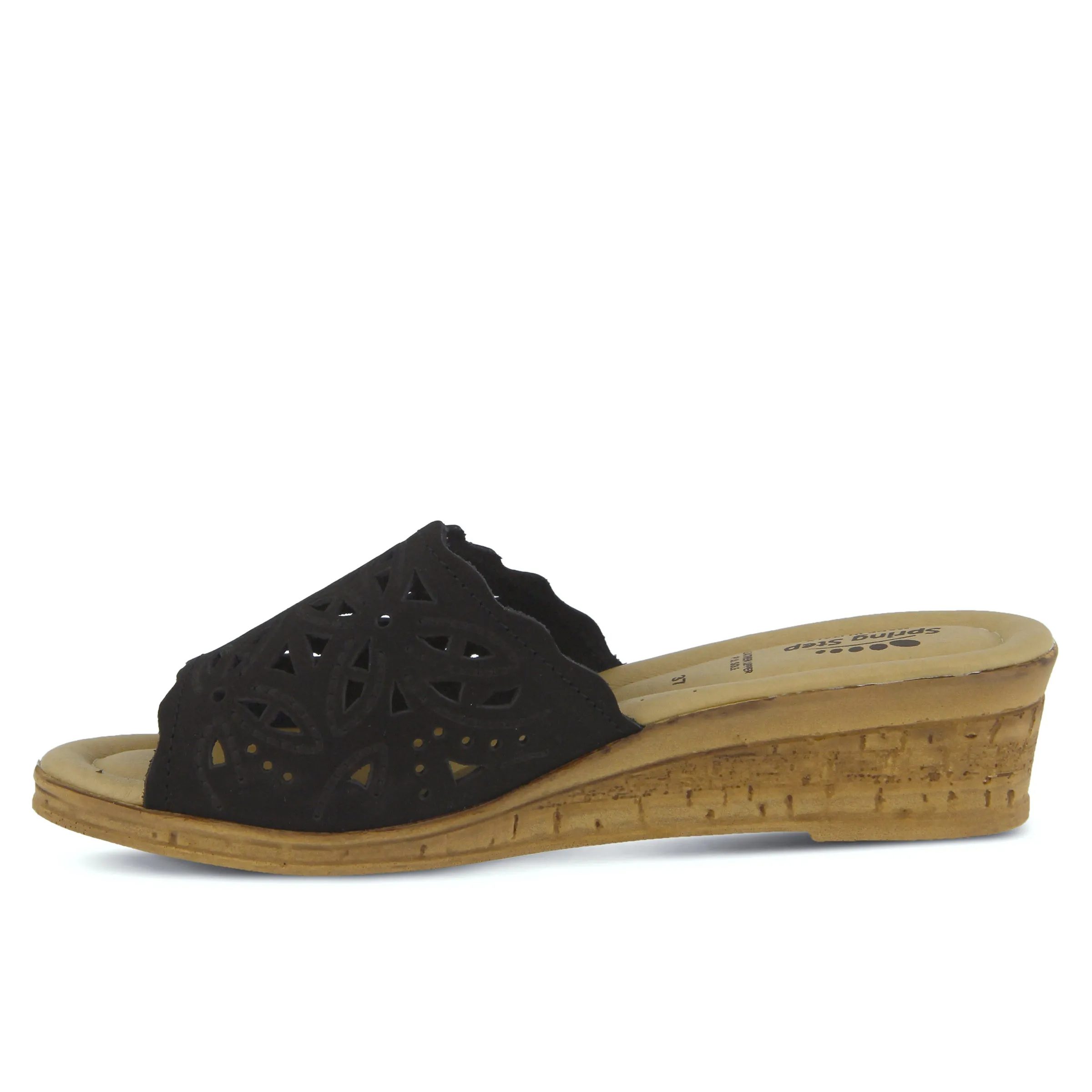 Spring Step Shoes Estella Slide Sandal Women’s Leather Wedge