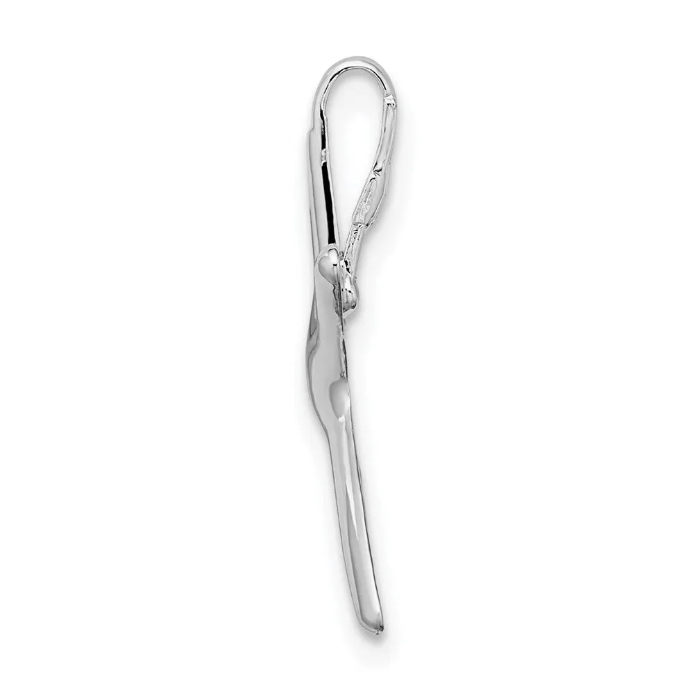 Sterling Silver Polished Dancing Starfish Slide