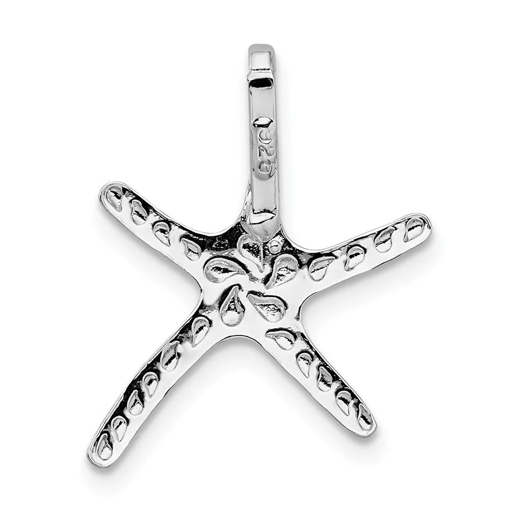 Sterling Silver Polished Dancing Starfish Slide