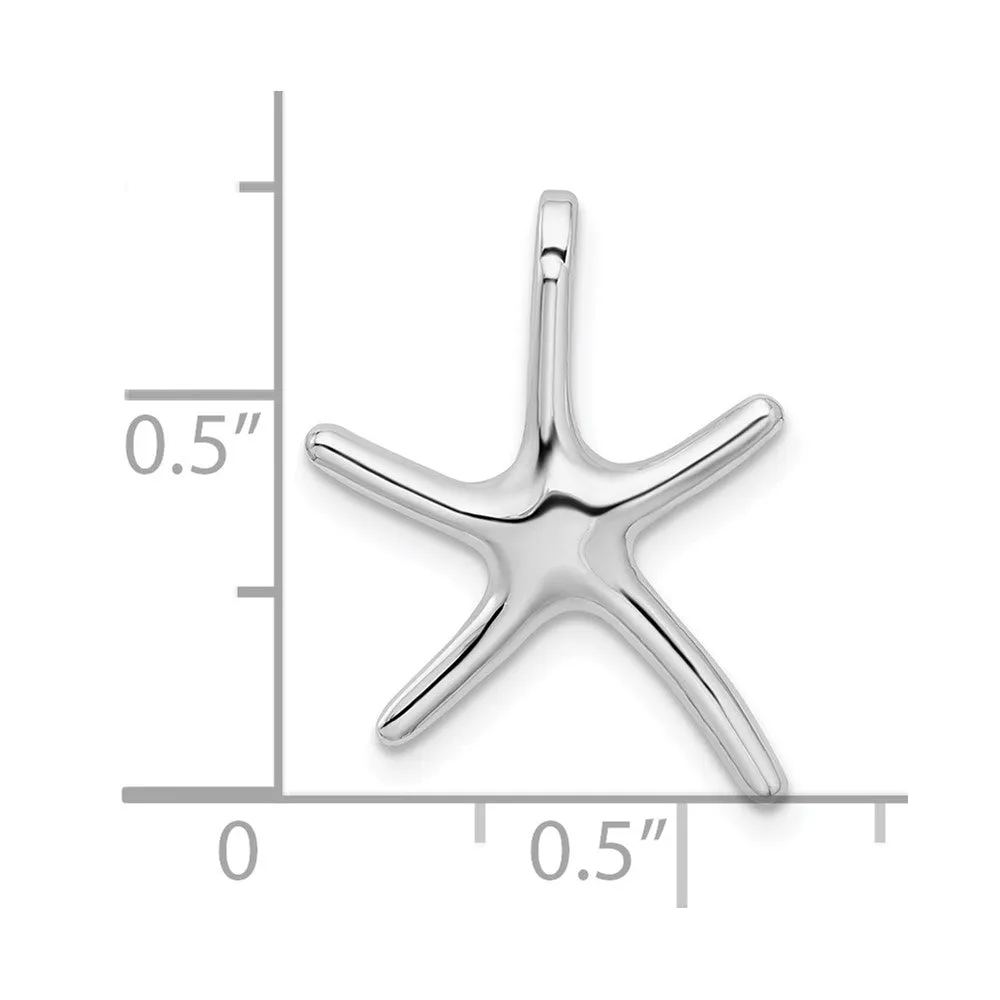 Sterling Silver Polished Dancing Starfish Slide