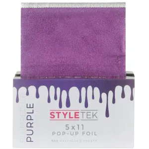 StyleTek Colored Pop-Up Foil- 5" x 11" - 500 Sheets - Heavy Emboss - Plumped Up Purple