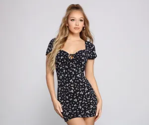Such A Flirt Charming Ditsy Floral Mini Dress