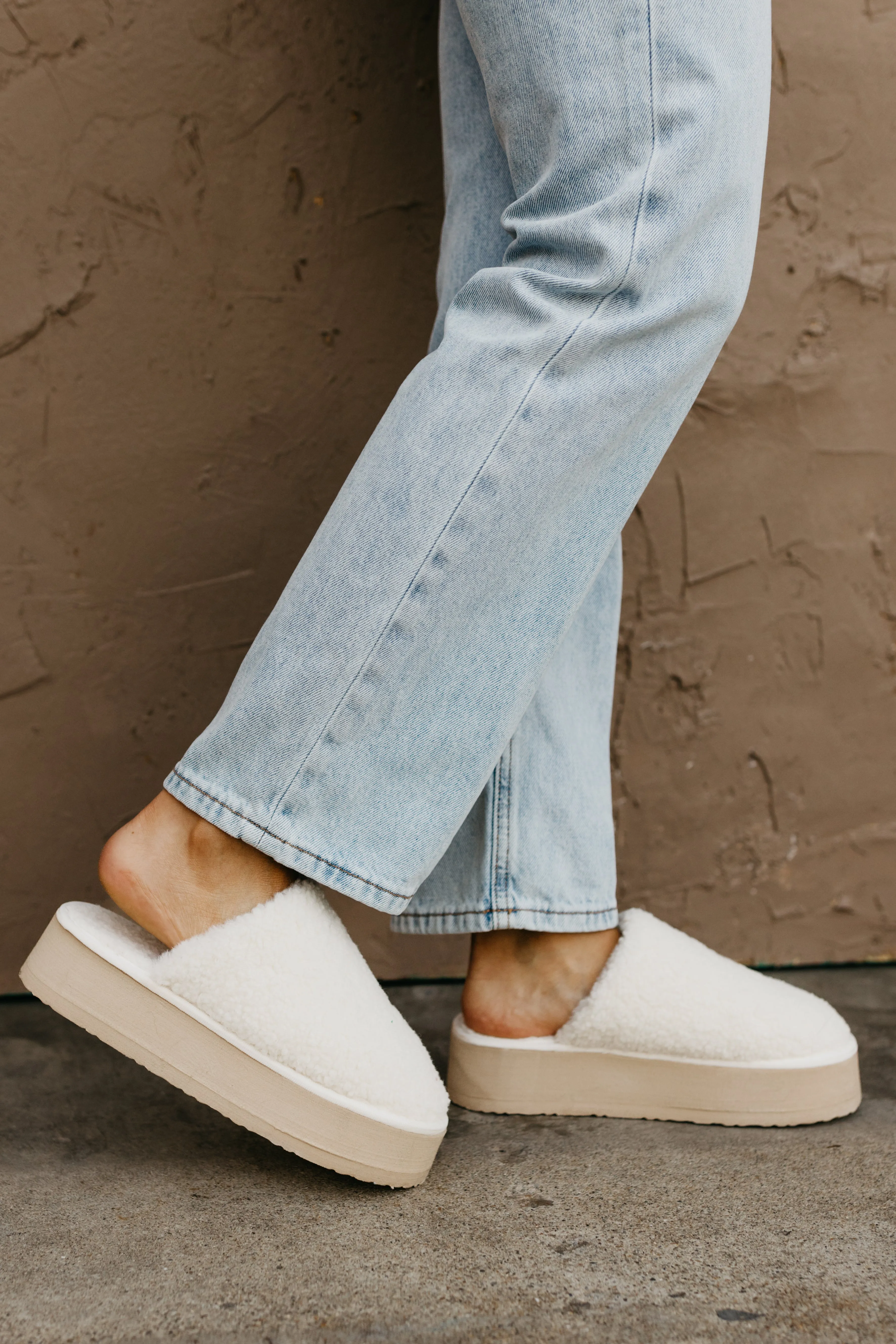 The Ivoris Platform Teddy Slide  - FINAL SALE