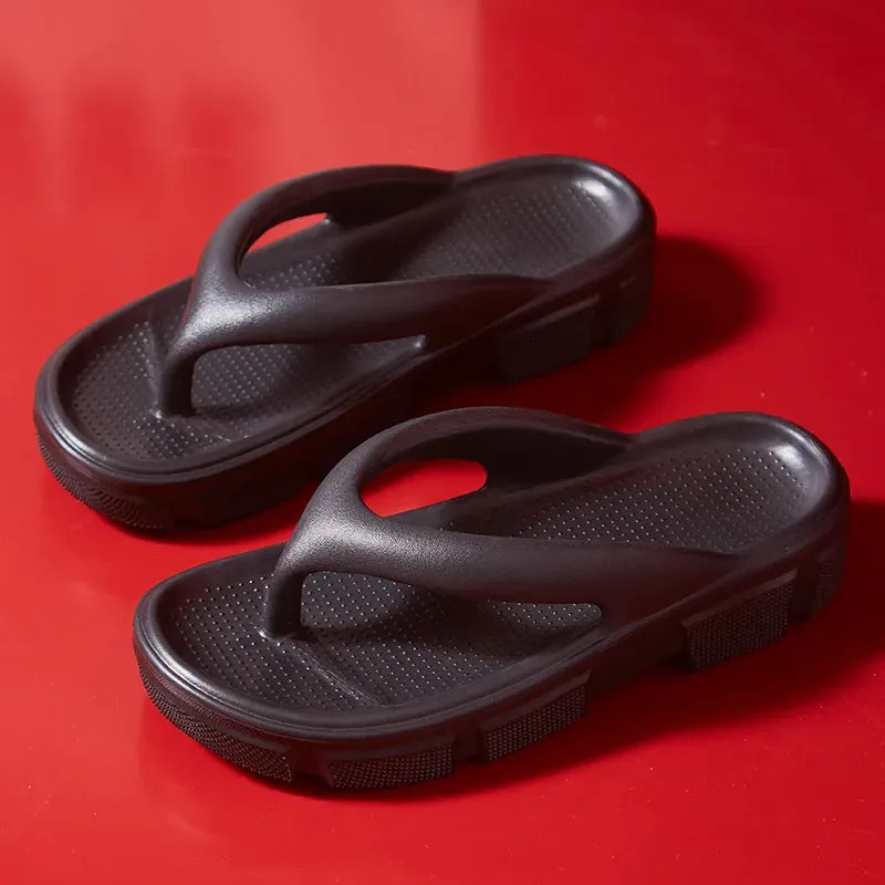 Thick Sole Wedges Flip Flops