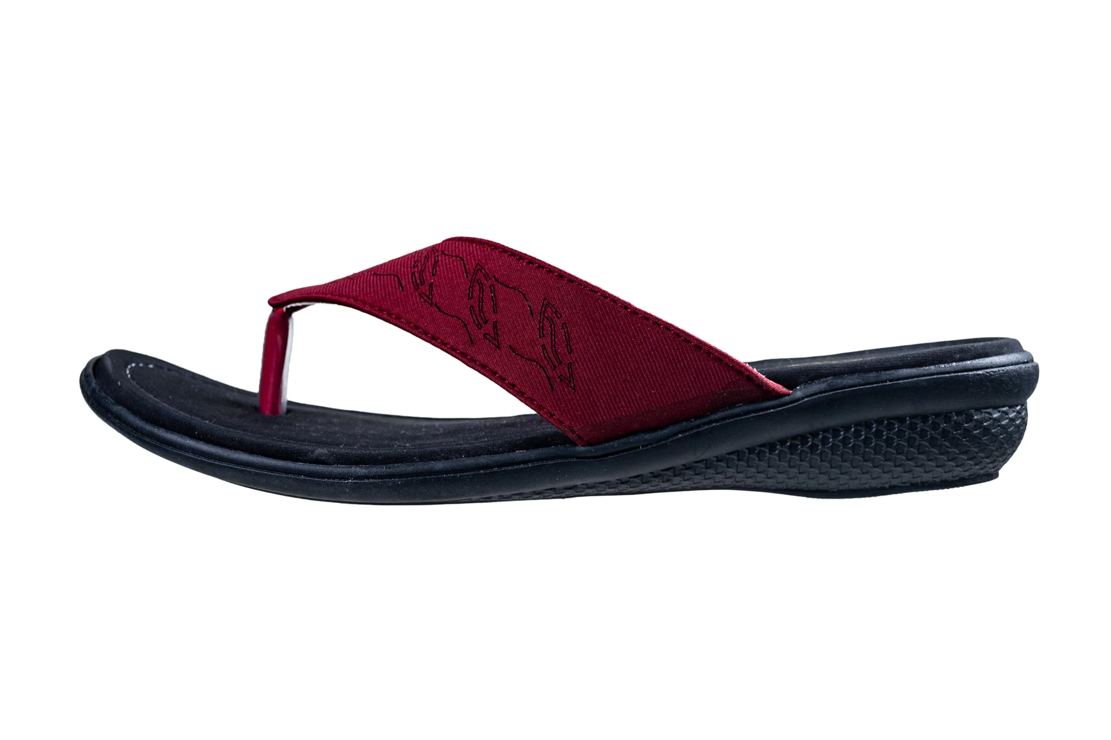 Titas Ladies Cherry / Black Chappal