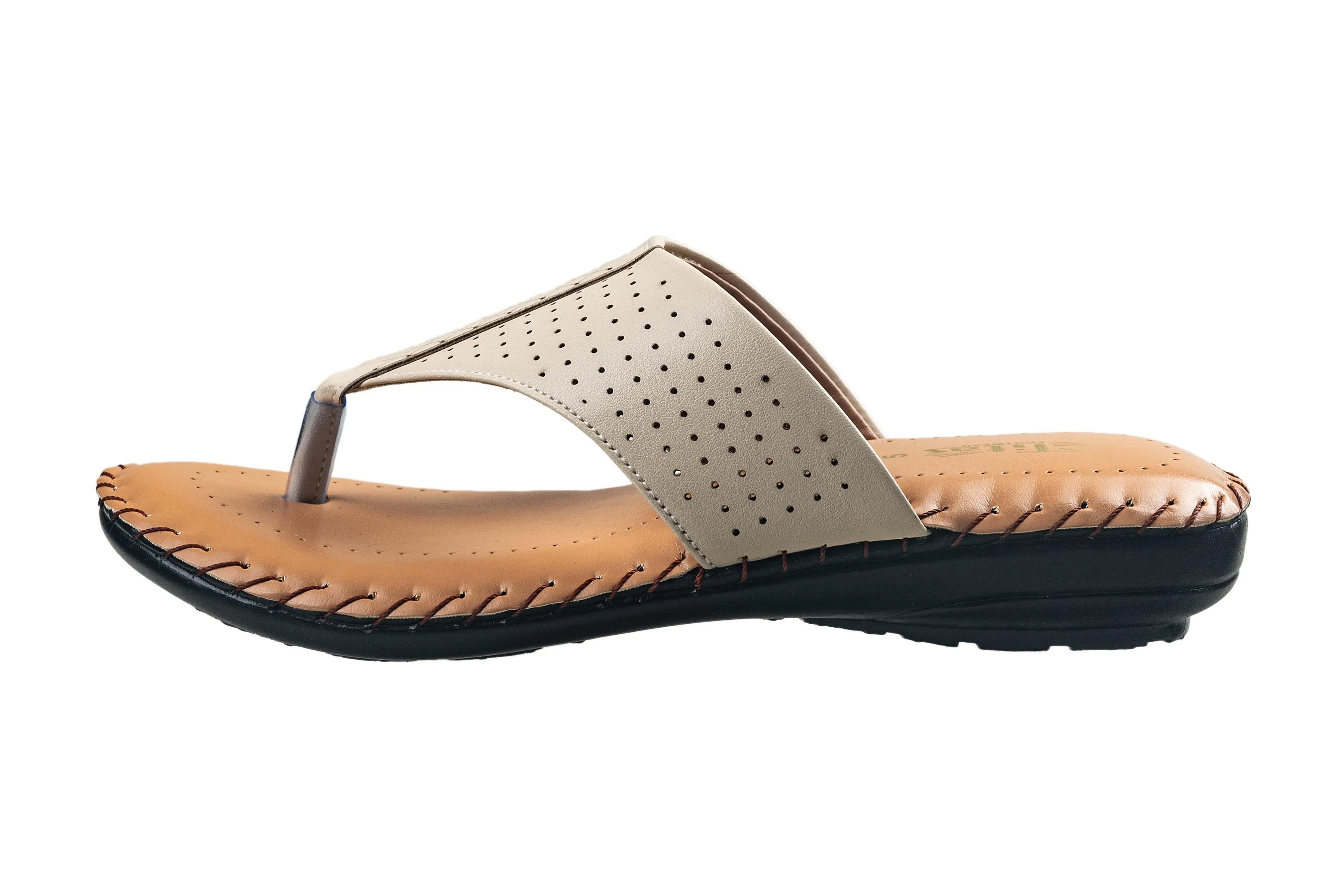 Titas Ladies Cream Chappal