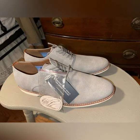 Tommy Hilfiger Men's Lace Up Light Gray Oxfords