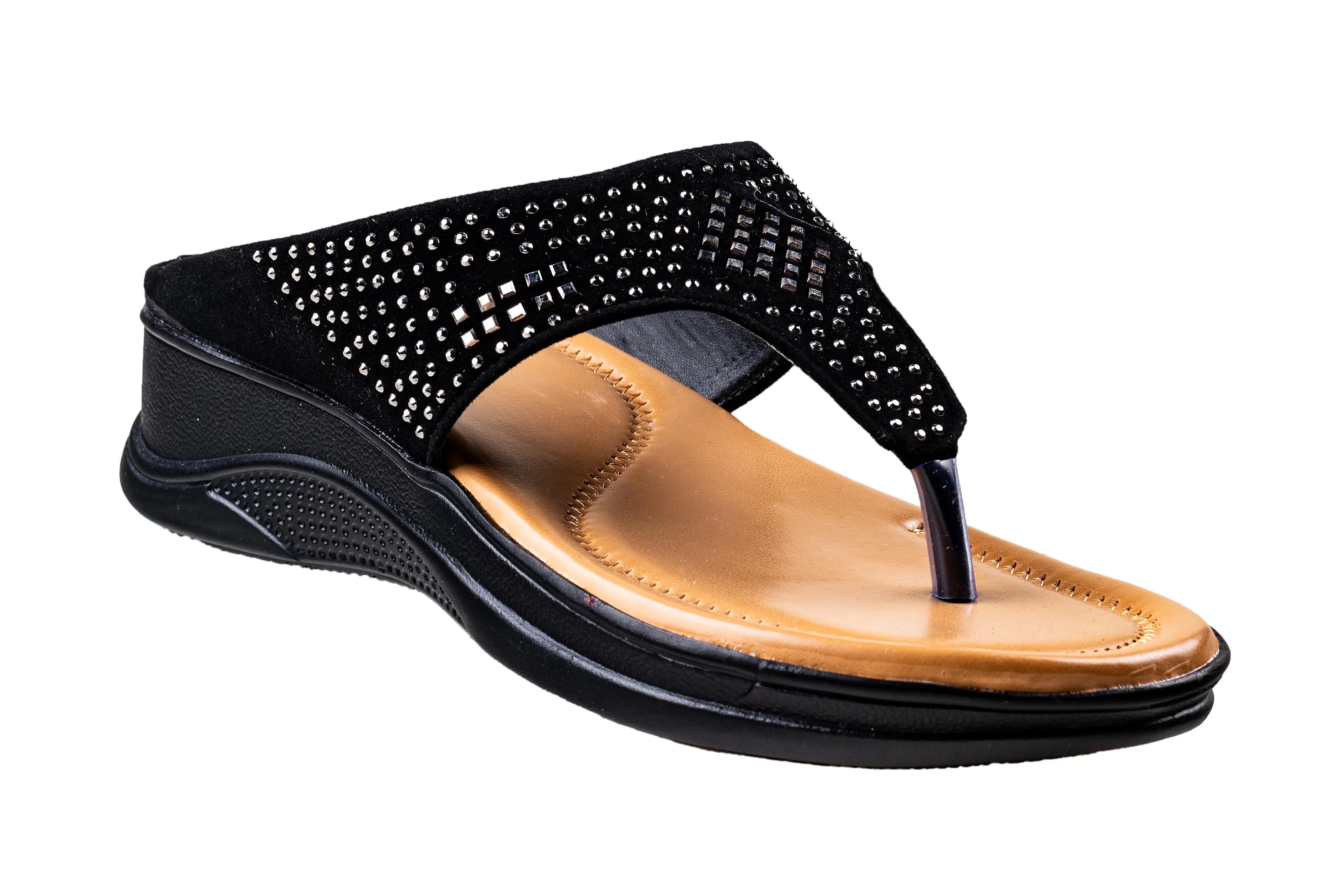 Trendz Ladies Black Chappal