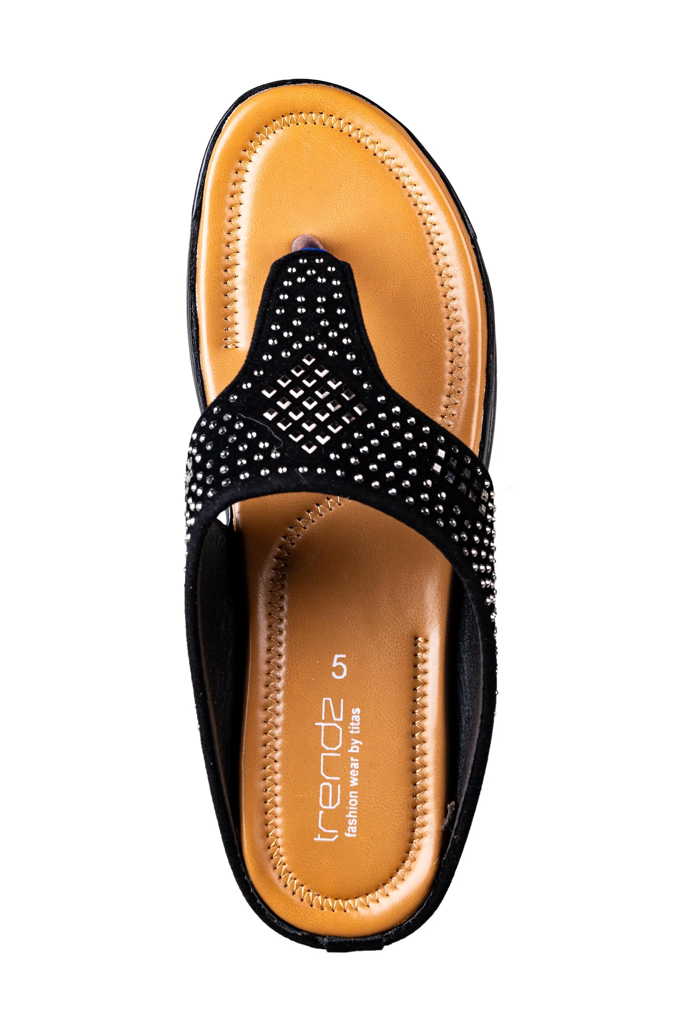 Trendz Ladies Black Chappal