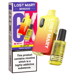 TRIPLE MANGO - LOST MARY BM6000 DISPOSABLE VAPE - 20MG(2%)