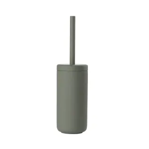 Ume Toilet Brush Holder - Free Standing - 15" Stoneware/Olive Green