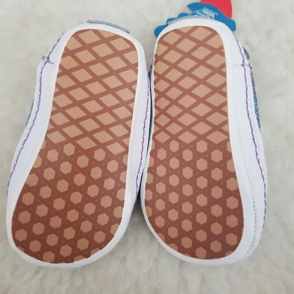 VANS Old Skool Ombre Glitter Baby Girl Crib Shoes Blue &amp; Purple Size 2 NEW