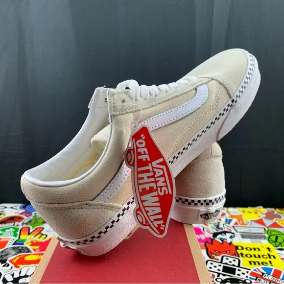 Vans Old Skool Tan Checkered Womens Various Sizes