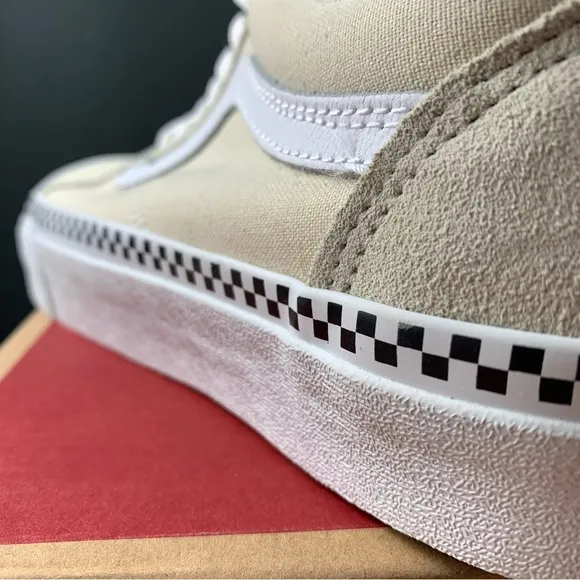 Vans Old Skool Tan Checkered Womens Various Sizes