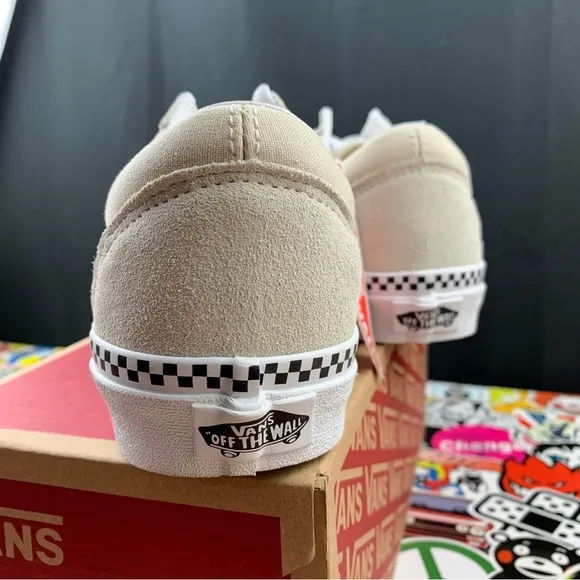 Vans Old Skool Tan Checkered Womens Various Sizes