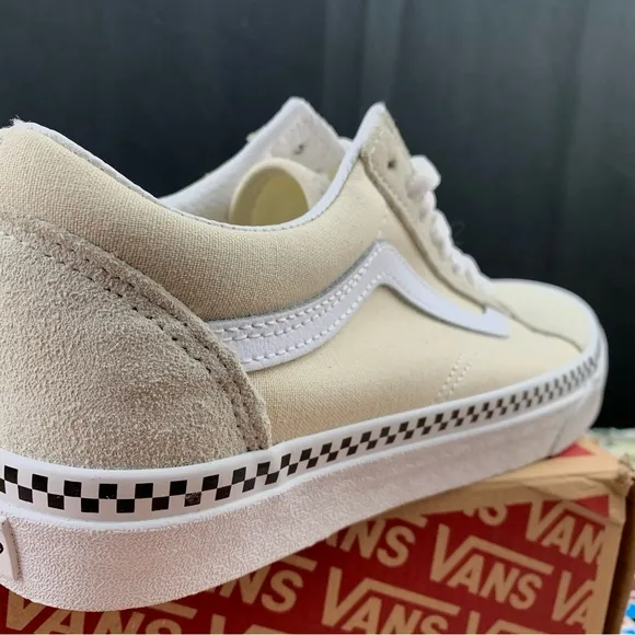 Vans Old Skool Tan Checkered Womens Various Sizes