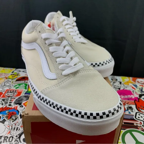 Vans Old Skool Tan Checkered Womens Various Sizes