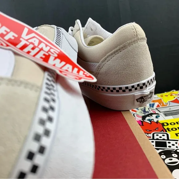 Vans Old Skool Tan Checkered Womens Various Sizes