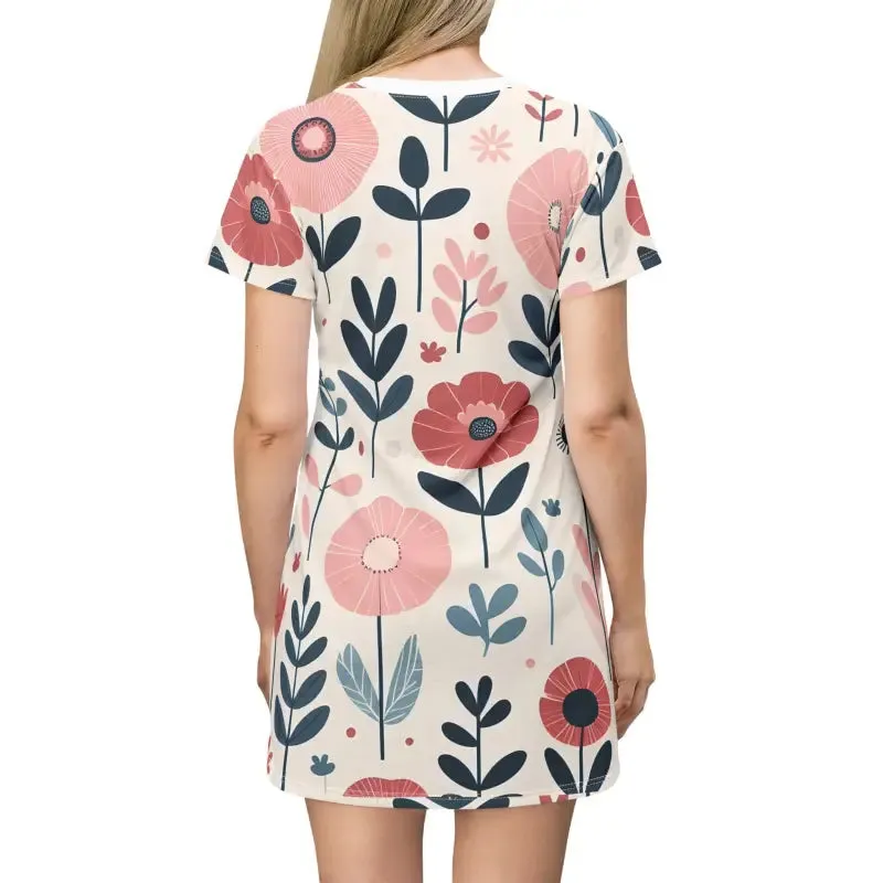 Vibrant Floral t Shirt Dress for Summer
