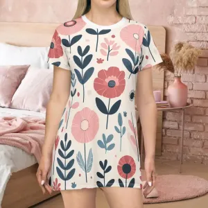 Vibrant Floral t Shirt Dress for Summer