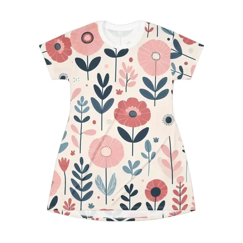 Vibrant Floral t Shirt Dress for Summer