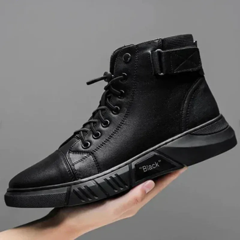 Walter - stylish warm black men's boots