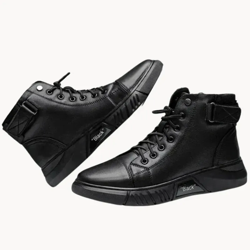 Walter - stylish warm black men's boots