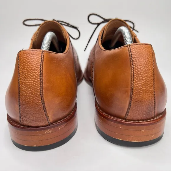 Warfield &amp; Grand Sutton Tan Leather Lace Up Oxford Men’s Dress Shoes Size 12