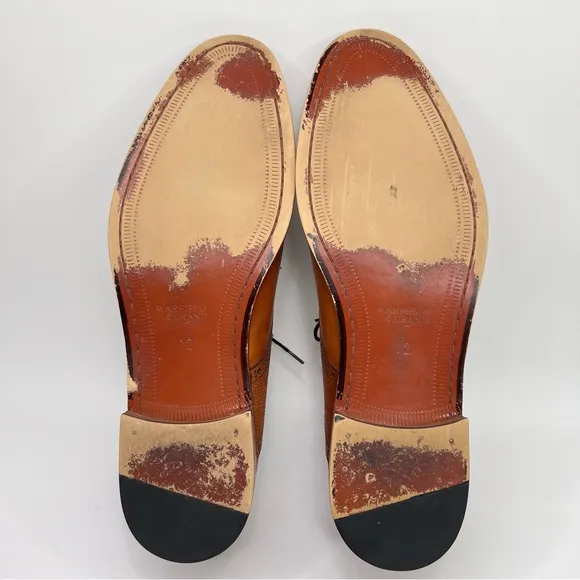 Warfield &amp; Grand Sutton Tan Leather Lace Up Oxford Men’s Dress Shoes Size 12