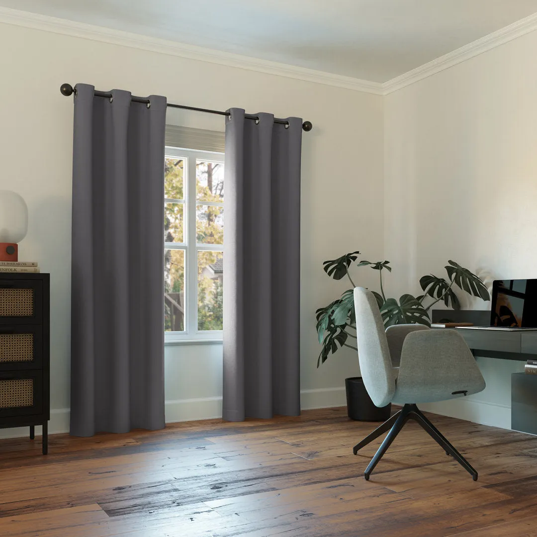 Wayfair Basics Blackout Grommet Curtain Panel Wayfair Basics® Curtain Color: Charcoal Size per Panel: 40" W x 63" L