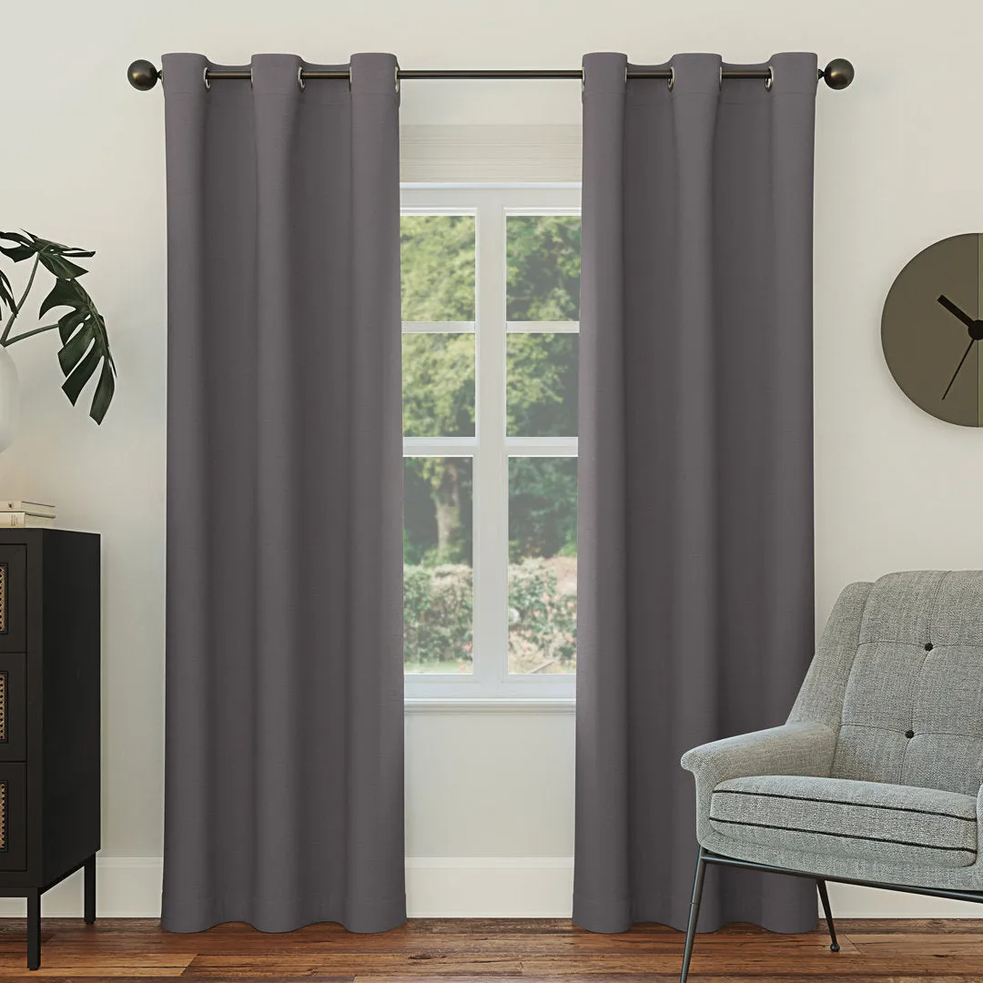 Wayfair Basics Blackout Grommet Curtain Panel Wayfair Basics® Curtain Color: Charcoal Size per Panel: 40" W x 63" L