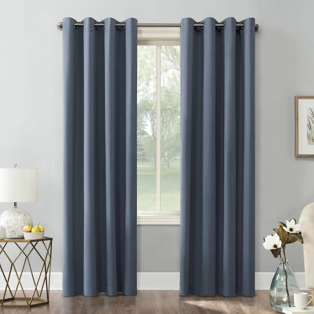 Wayfair Basics Blackout Grommet Curtain Panel Wayfair Basics® Curtain Color: Denim Blue Size per Panel: 40" W x 84" L