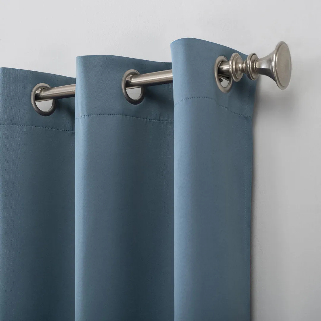 Wayfair Basics Blackout Grommet Curtain Panel Wayfair Basics® Curtain Color: Denim Blue Size per Panel: 40" W x 84" L