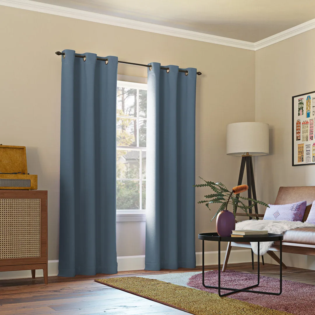 Wayfair Basics Blackout Grommet Curtain Panel Wayfair Basics® Curtain Color: Denim Blue Size per Panel: 54" W x 63" L
