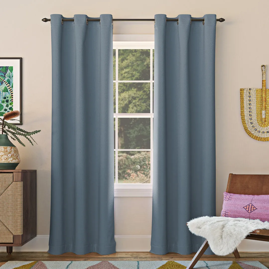 Wayfair Basics Blackout Grommet Curtain Panel Wayfair Basics® Curtain Color: Denim Blue Size per Panel: 54" W x 63" L